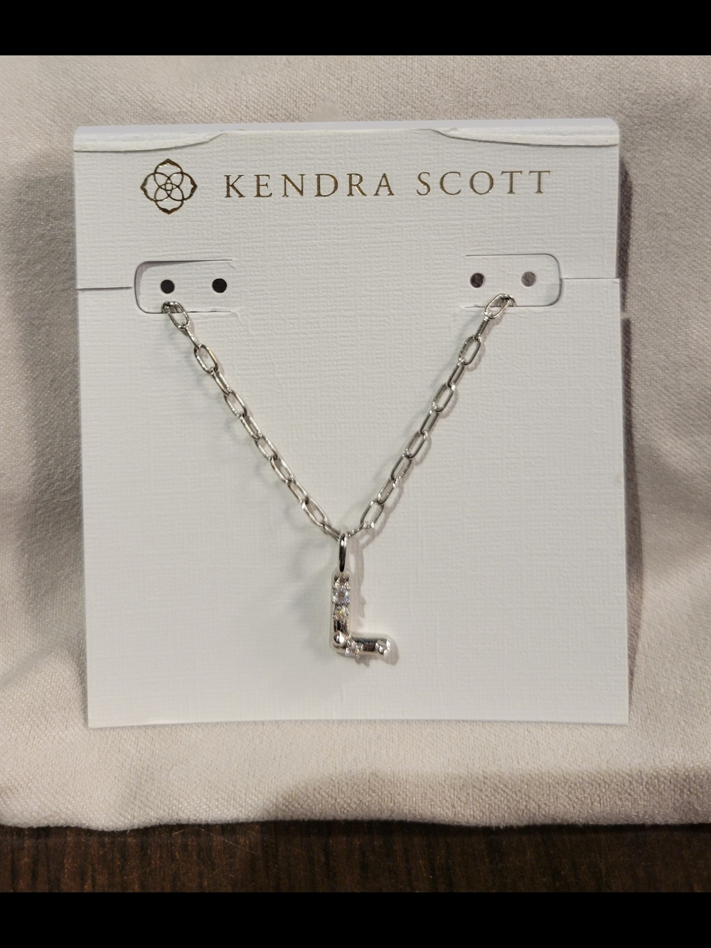 Kendra Scott Sterling Silver Initial 'L' Pendant Necklace